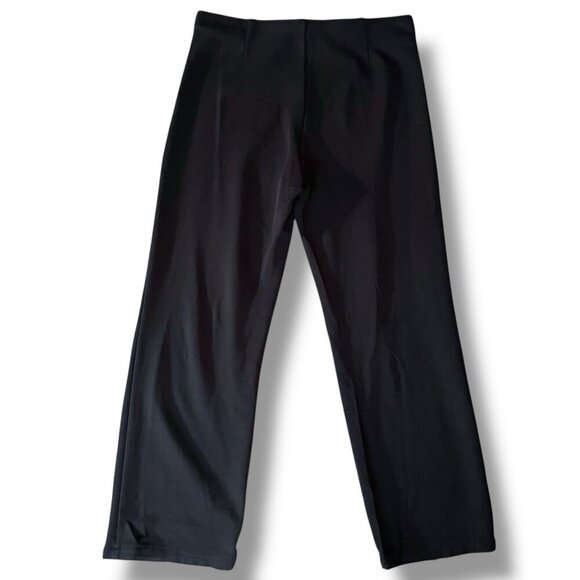 Eileen Fisher Womens Pant Sz Medium Black Tencel Knit Straight Leg Minimalist - Picture 4 of 8